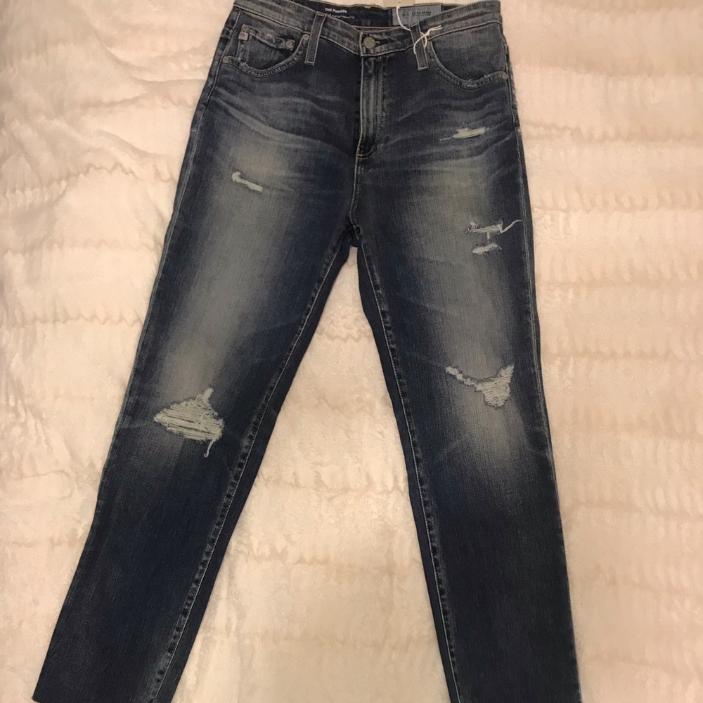 AG vintage high waisted tapered leg jean